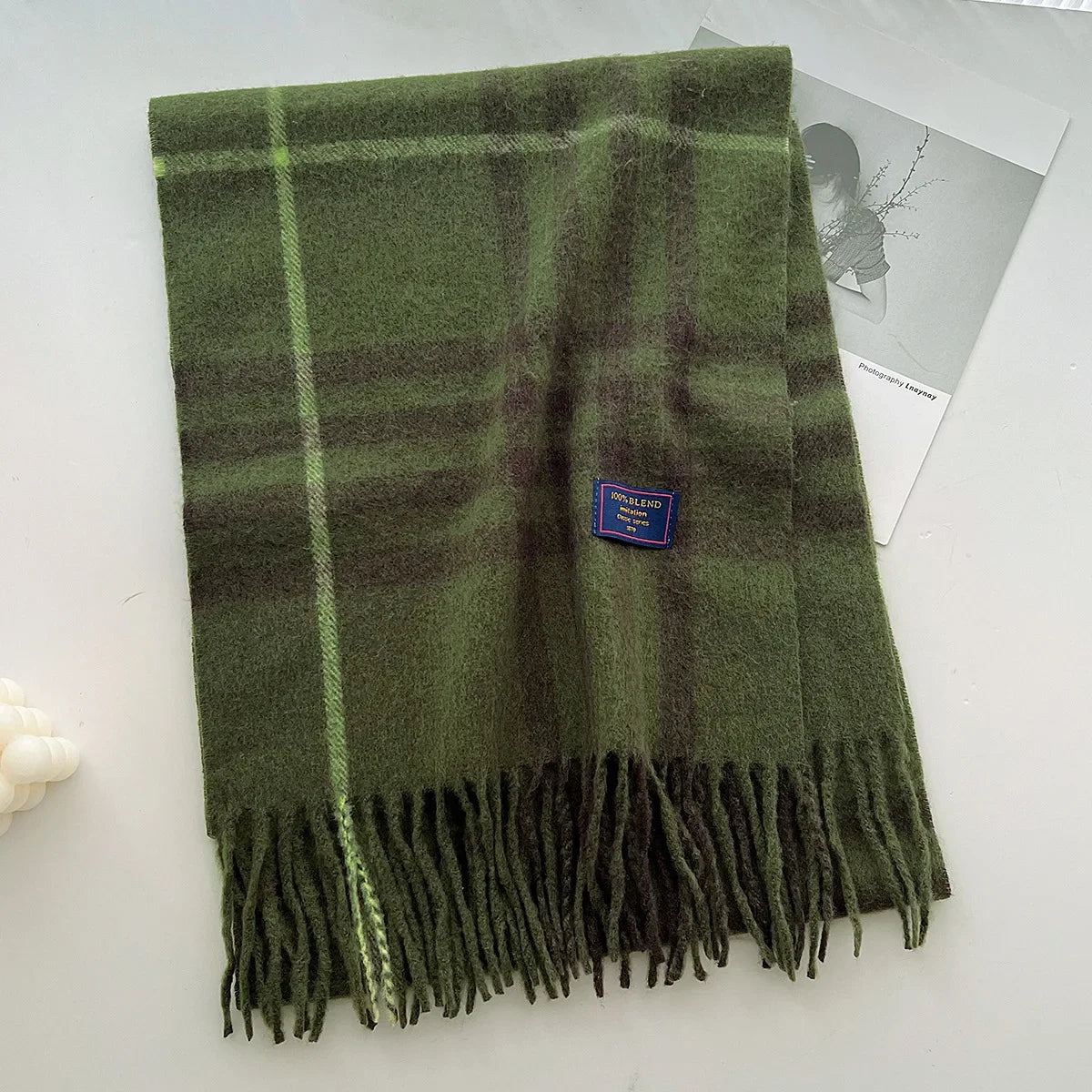 Plaid Cashmere Scarf - Warm Winter Shawl for Men and Women - ZOOMNSTORE