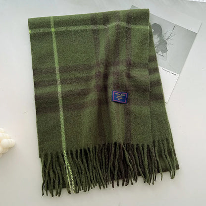 Plaid Cashmere Scarf - Warm Winter Shawl for Men and Women - ZOOMNSTORE