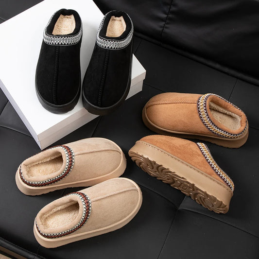 Warm Plush Slippers for Women - Anti-Slip IndoorOutdoor Footwear - ZOOMNSTORE