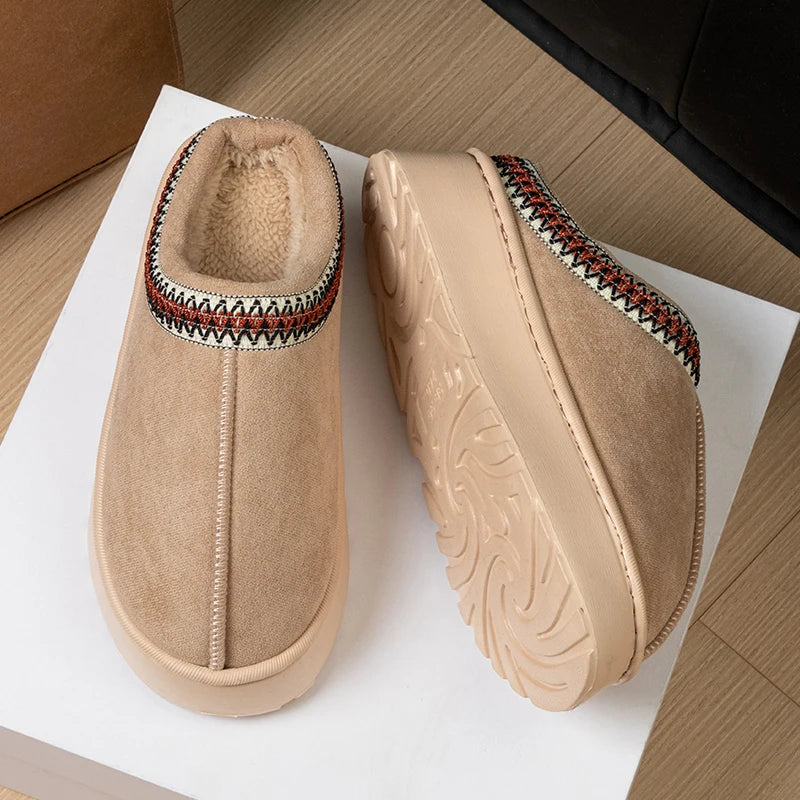 Warm Plush Slippers for Women - Anti-Slip IndoorOutdoor Footwear - ZOOMNSTORE