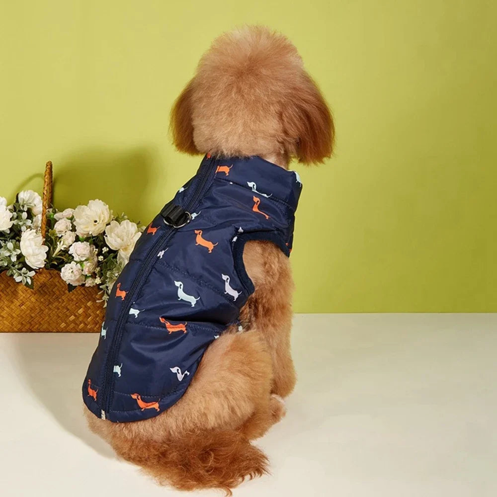 Warm Windproof Dog Coat - Zippered Jacket for Small Breeds - ZOOMNSTORE