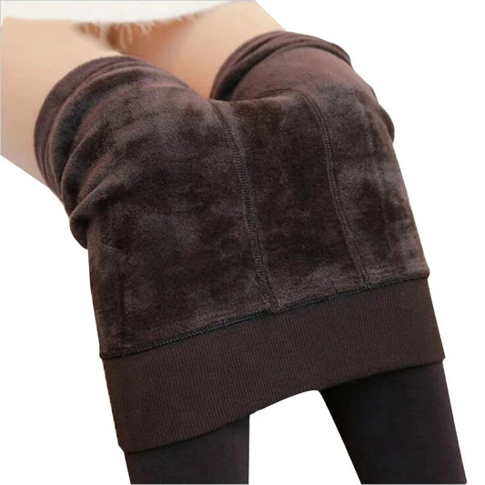 Warm Winter Leggings - High Waist Velvet Thermal Pants Plus Size Women S-5XL - ZOOMNSTORE