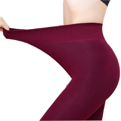 Warm Winter Leggings - High Waist Velvet Thermal Pants Plus Size Women S-5XL - ZOOMNSTORE