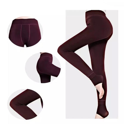 Warm Winter Leggings - High Waist Velvet Thermal Pants Plus Size Women S-5XL - ZOOMNSTORE