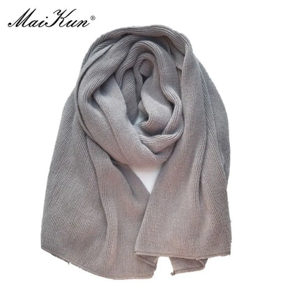 Warm Winter Scarf - Thick Cozy Black Imitation Cashmere Ladies Fashion Wrap - ZOOMNSTORE