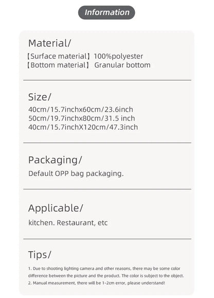 Washable Kitchen Mat - Anti Slip Floor Mat | Absorbent Polyester Rug for Indoor & Bathroom Use - ZOOMNSTORE