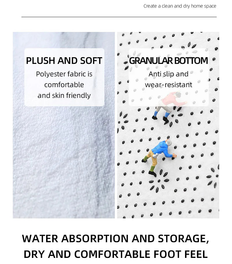 Washable Kitchen Mat - Anti Slip Floor Mat | Absorbent Polyester Rug for Indoor & Bathroom Use - ZOOMNSTORE