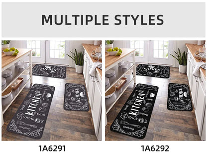 Washable Kitchen Mat - Anti Slip Floor Mat | Absorbent Polyester Rug for Indoor & Bathroom Use - ZOOMNSTORE