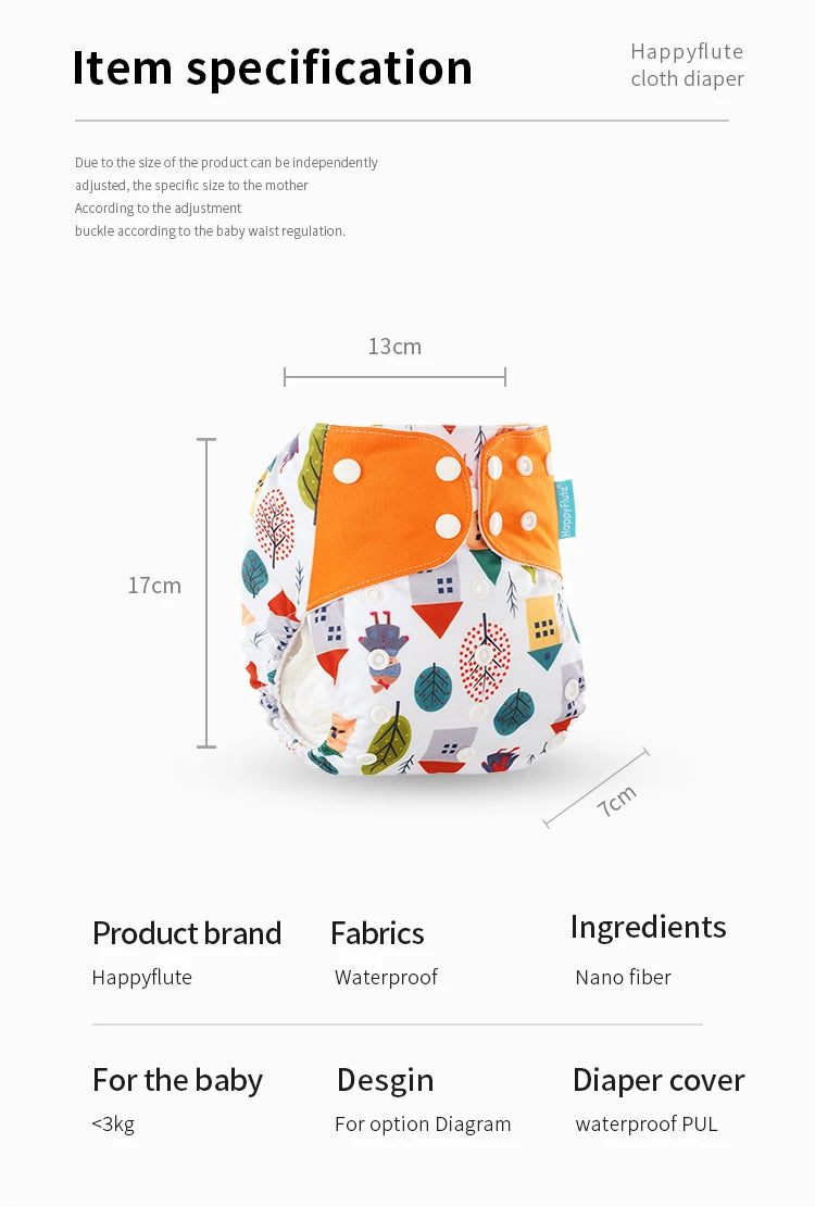 Washable Pocket Diaper – Adjustable Reusable Baby Diaper Cover | Absorbent Ecological Nappy - ZOOMNSTORE