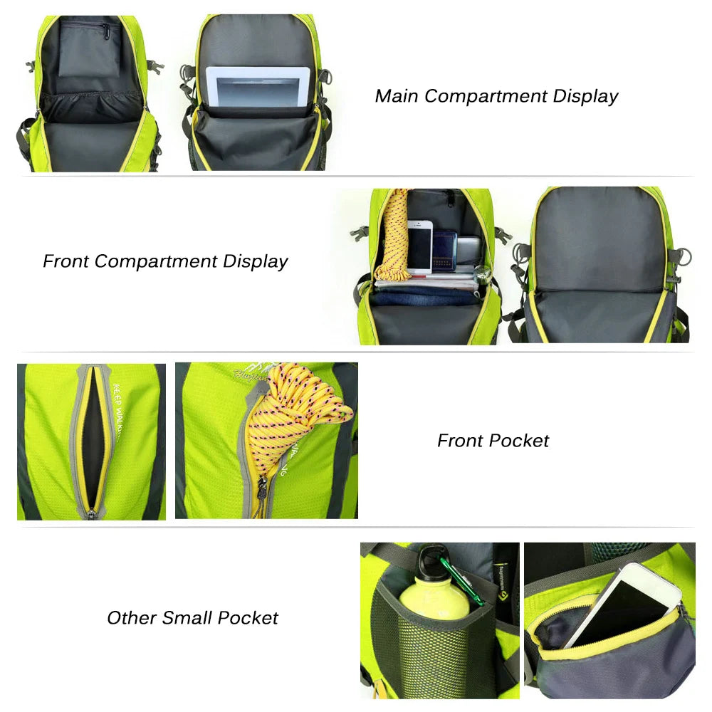 40L Water Resistant Backpack - Travel Hiking Camping Laptop Daypack for Men  Women - ZOOMNSTORE