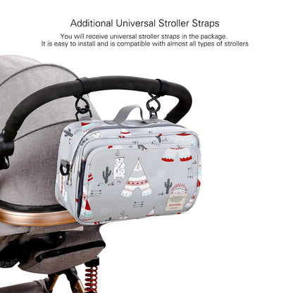 Waterproof Baby Mummy Bags Fashion Prints WetDry for Disposable Reusable Maternity Diaper Bag Double Handle Wetbags - ZOOMNSTORE