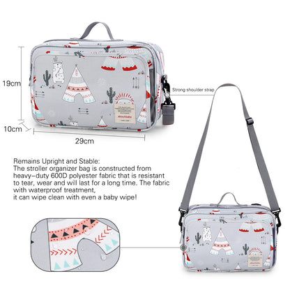 Waterproof Baby Mummy Bags Fashion Prints WetDry for Disposable Reusable Maternity Diaper Bag Double Handle Wetbags - ZOOMNSTORE