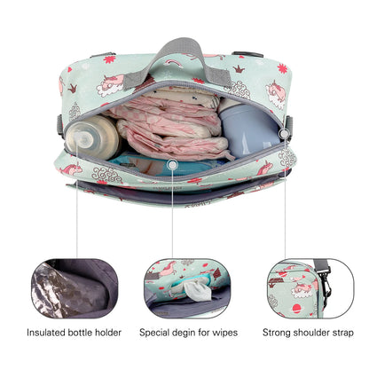Waterproof Baby Mummy Bags Fashion Prints WetDry for Disposable Reusable Maternity Diaper Bag Double Handle Wetbags - ZOOMNSTORE