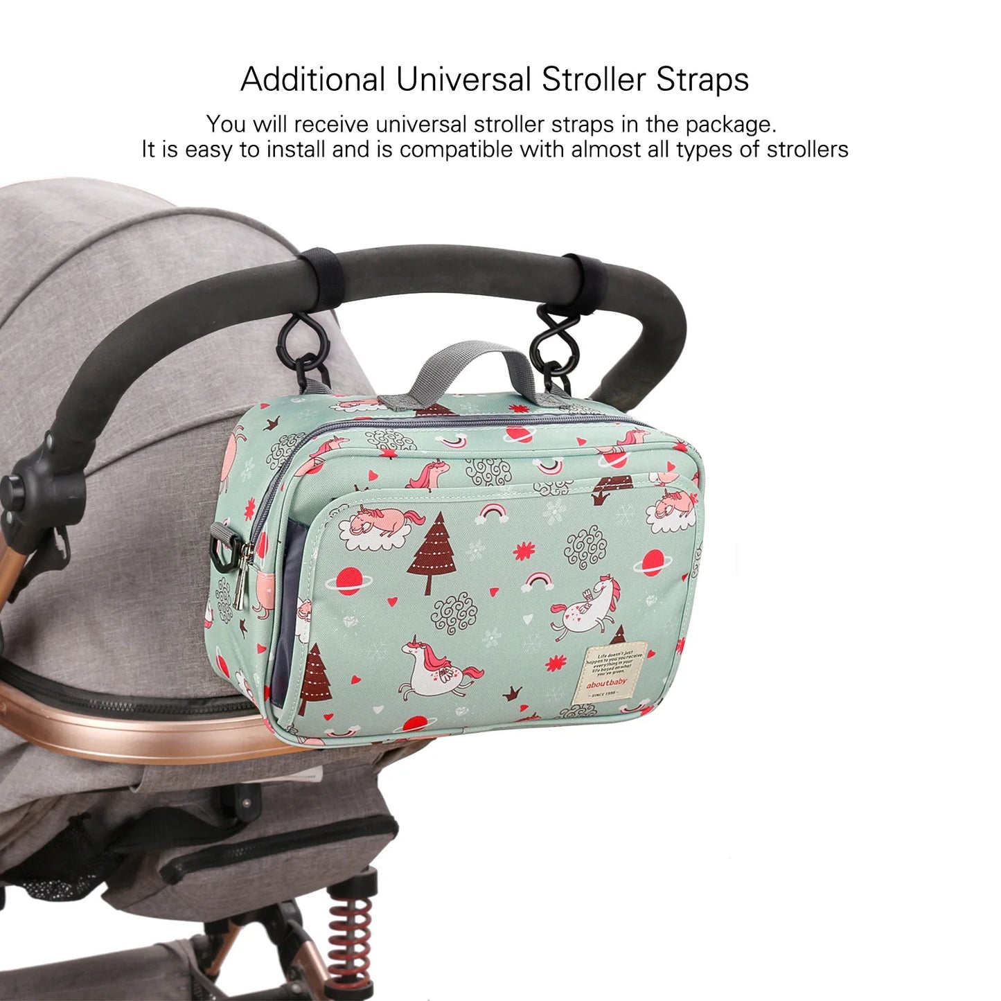 Waterproof Baby Mummy Bags Fashion Prints WetDry for Disposable Reusable Maternity Diaper Bag Double Handle Wetbags - ZOOMNSTORE