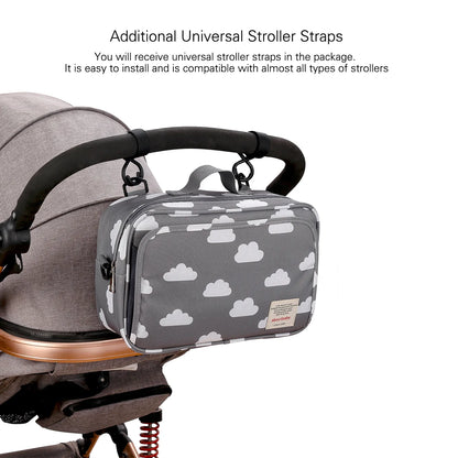 Waterproof Baby Mummy Bags Fashion Prints WetDry for Disposable Reusable Maternity Diaper Bag Double Handle Wetbags - ZOOMNSTORE