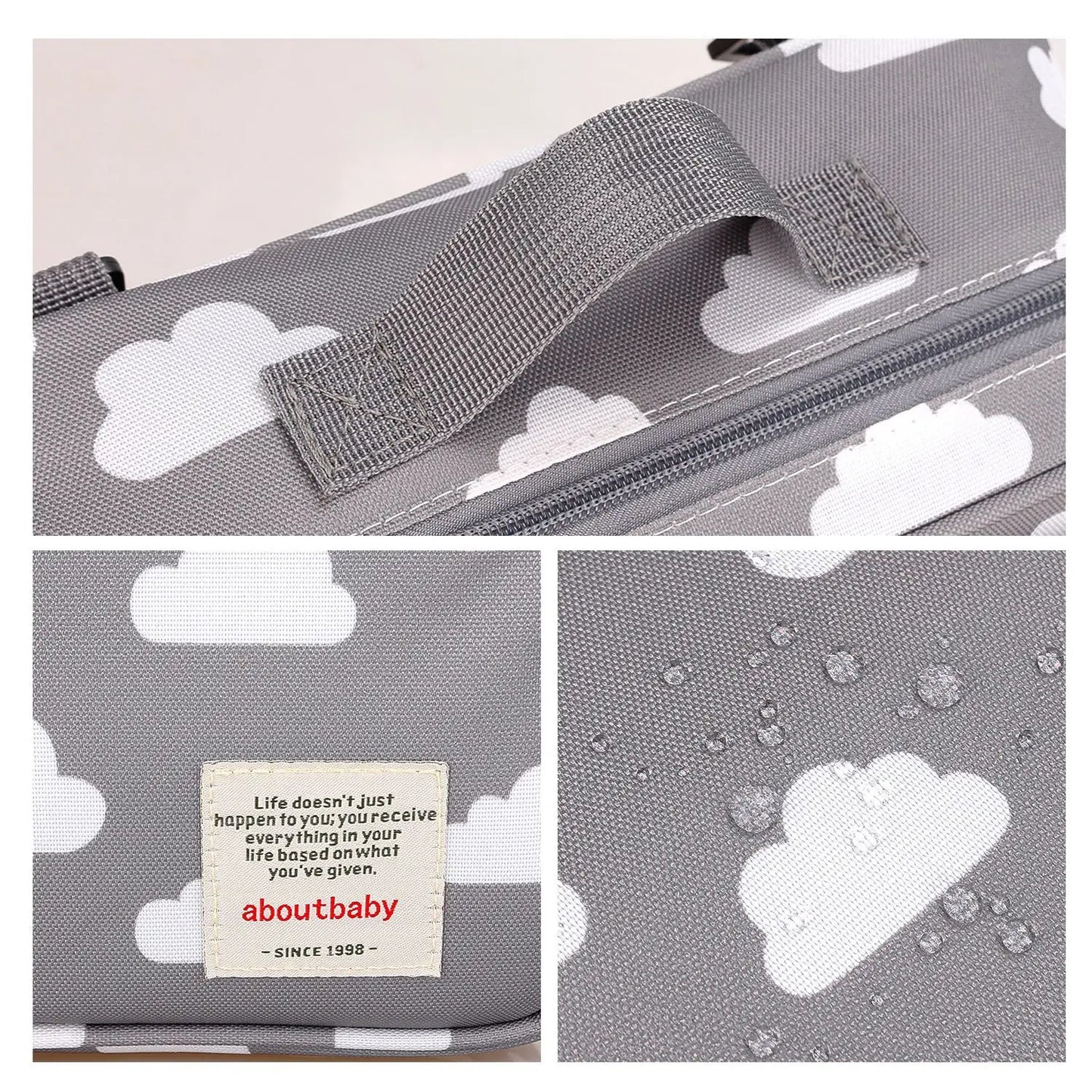 Waterproof Baby Mummy Bags Fashion Prints WetDry for Disposable Reusable Maternity Diaper Bag Double Handle Wetbags - ZOOMNSTORE