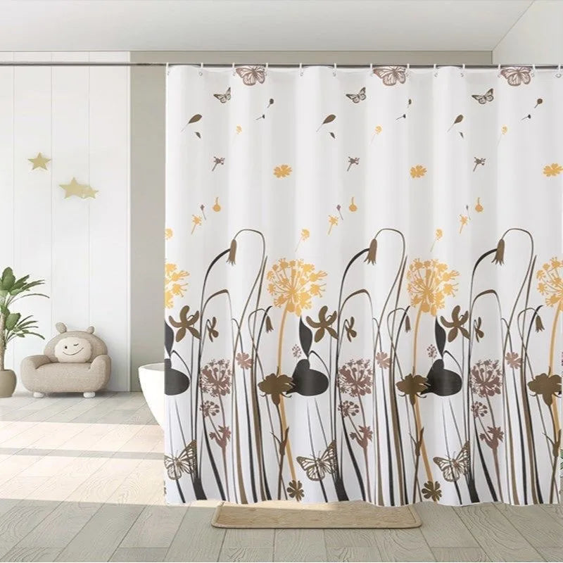 Waterproof Mildew-Proof Bath Curtain - No Drill Hanging Partition Curtain - ZOOMNSTORE