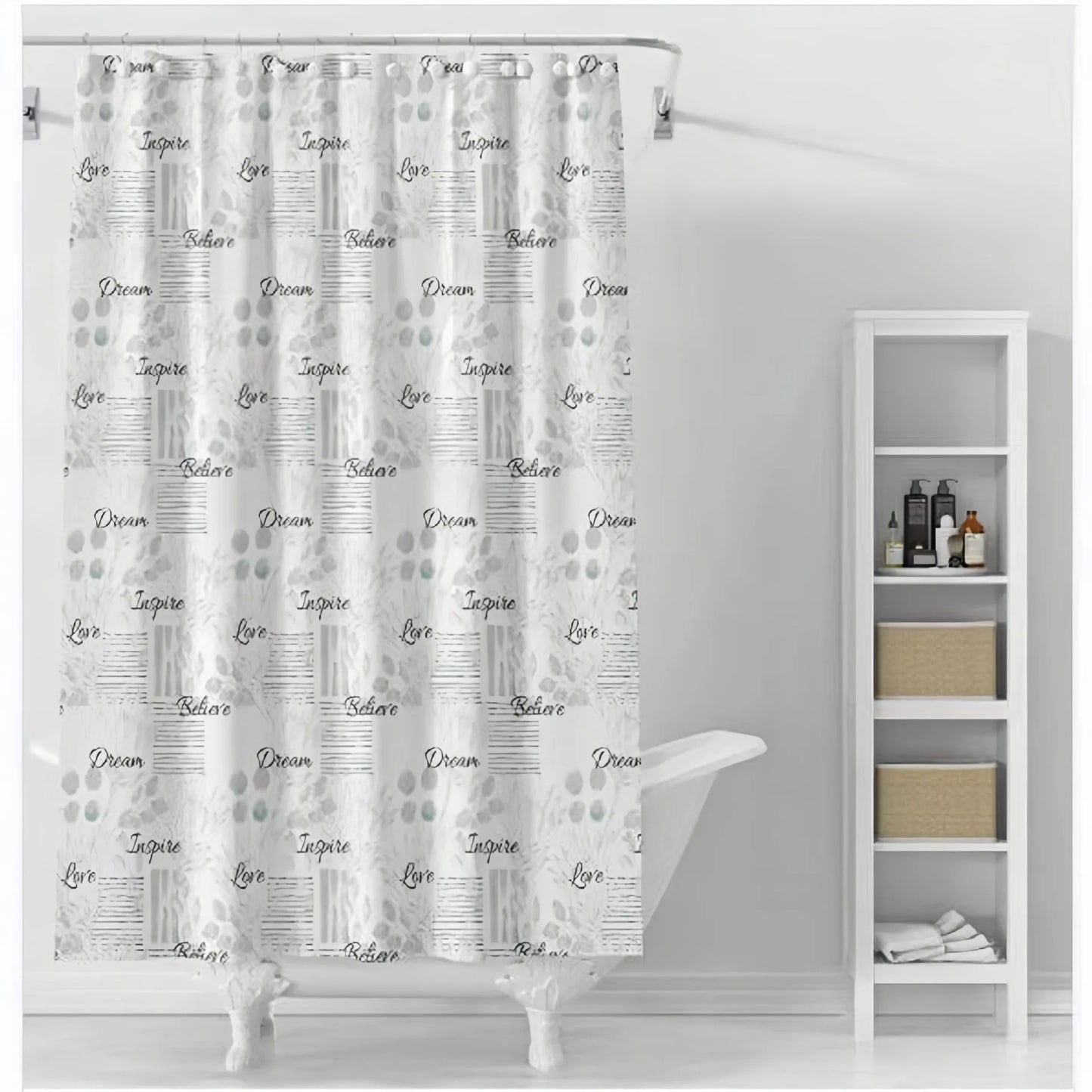 Waterproof Mildew-Proof Bath Curtain - No Drill Hanging Partition Curtain - ZOOMNSTORE
