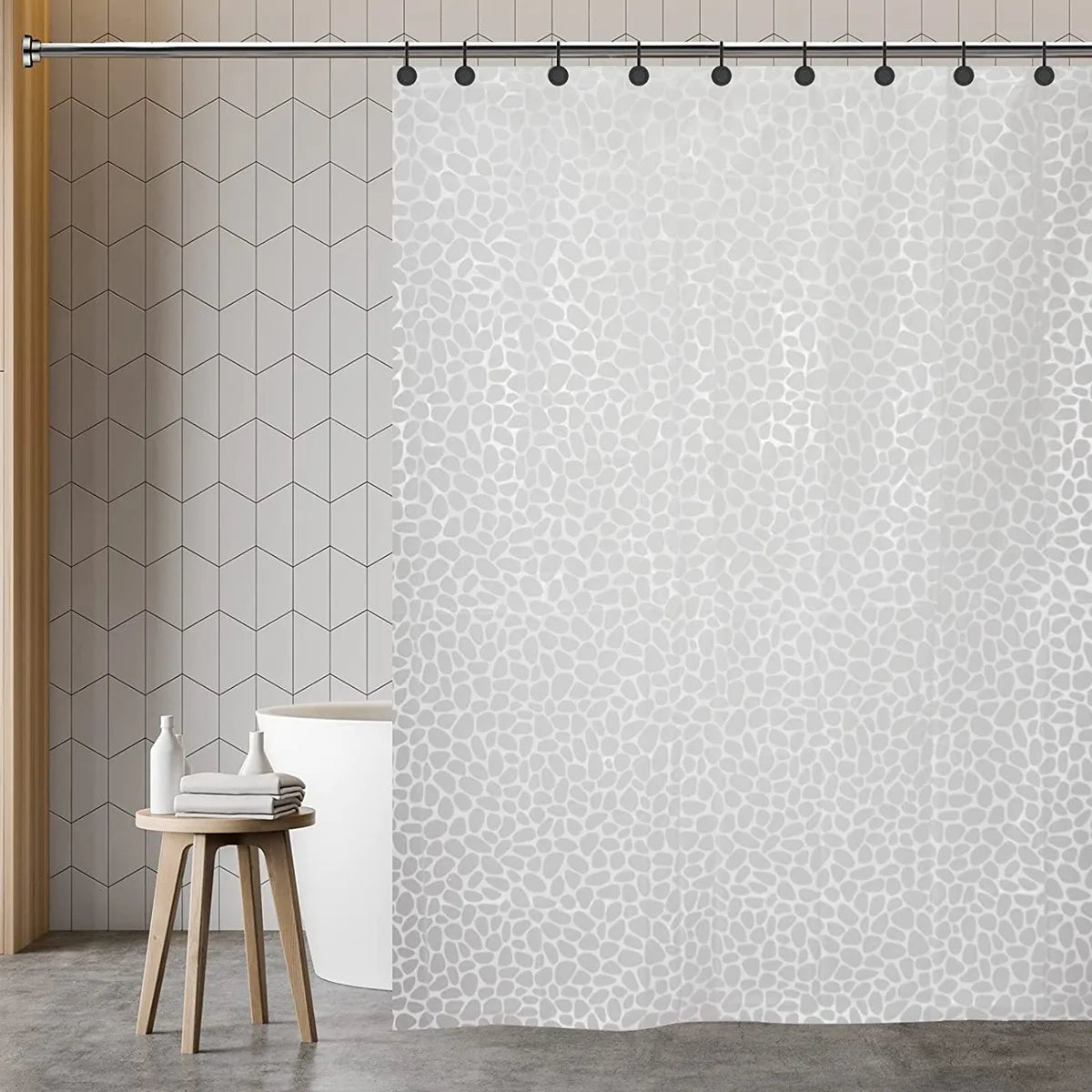 Waterproof Mildew-Proof Bath Curtain - No Drill Hanging Partition Curtain - ZOOMNSTORE