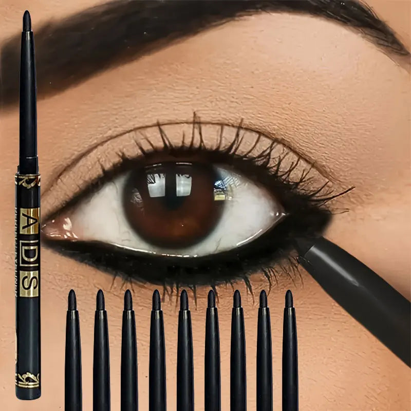 Waterproof Black Eyeliner Pencil | Smudge-Proof, Long-Lasting Creamy Makeup for Bold Eyes - ZOOMNSTORE
