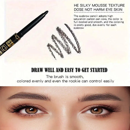 Waterproof Black Eyeliner Pencil | Smudge-Proof, Long-Lasting Creamy Makeup for Bold Eyes - ZOOMNSTORE