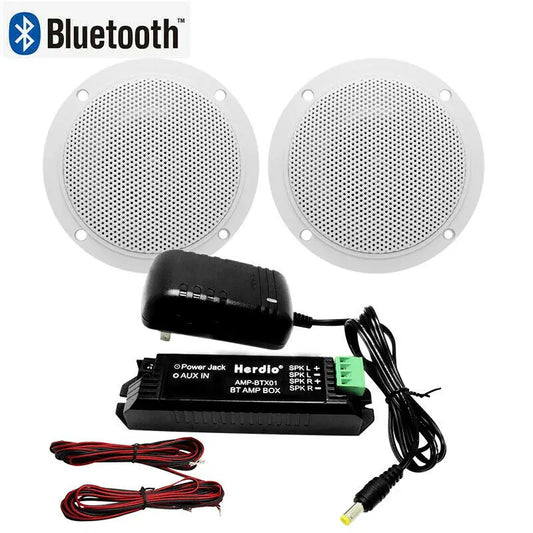 Waterproof Ceiling Speaker - 4 Inch Marine Grade Bluetooth Ceiling Speaker with Digital Class Amplifier - ZOOMNSTORE