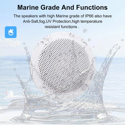 Waterproof Ceiling Speaker - 4 Inch Marine Grade Bluetooth Ceiling Speaker with Digital Class Amplifier - ZOOMNSTORE