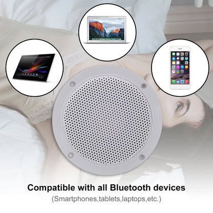 Waterproof Ceiling Speaker - 4 Inch Marine Grade Bluetooth Ceiling Speaker with Digital Class Amplifier - ZOOMNSTORE