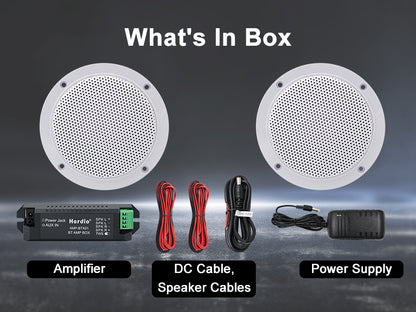 Waterproof Ceiling Speaker - 4 Inch Marine Grade Bluetooth Ceiling Speaker with Digital Class Amplifier - ZOOMNSTORE