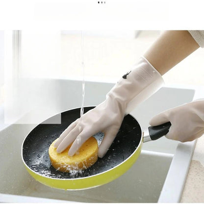 Waterproof Cleaning Gloves – Durable Silicone Kitchen Chore Gloves, Latex-Free - ZOOMNSTORE