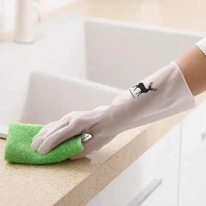Waterproof Cleaning Gloves – Durable Silicone Kitchen Chore Gloves, Latex-Free - ZOOMNSTORE