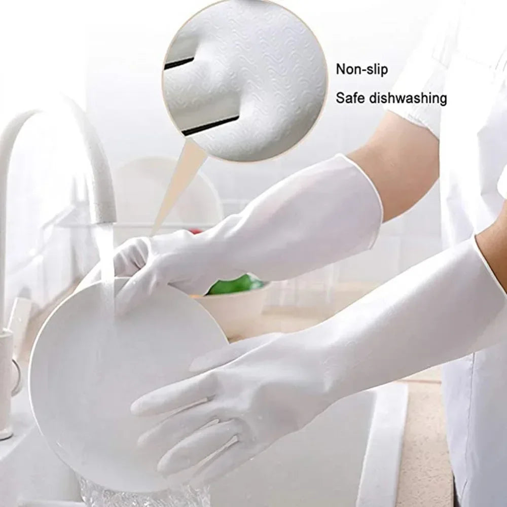 Waterproof Cleaning Gloves – Durable Silicone Kitchen Chore Gloves, Latex-Free - ZOOMNSTORE