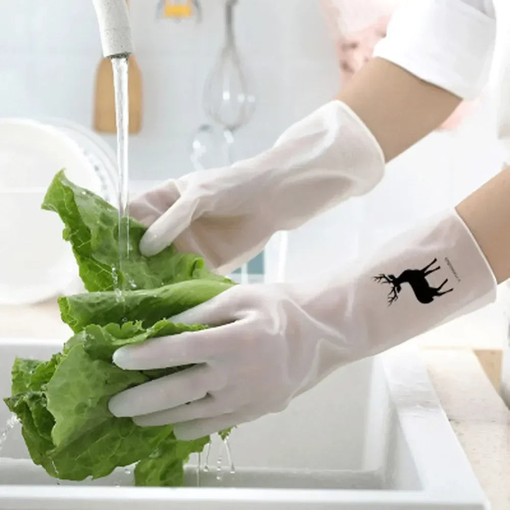 Waterproof Cleaning Gloves – Durable Silicone Kitchen Chore Gloves, Latex-Free - ZOOMNSTORE