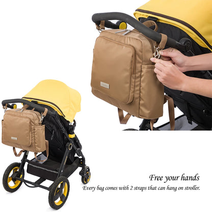 Soboba 2023 New Diaper Bags for Mother Waterproof Large Capacity Solid Polyester Diaper Backpacks Travel Bag for Newborn Baby - ZOOMNSTORE