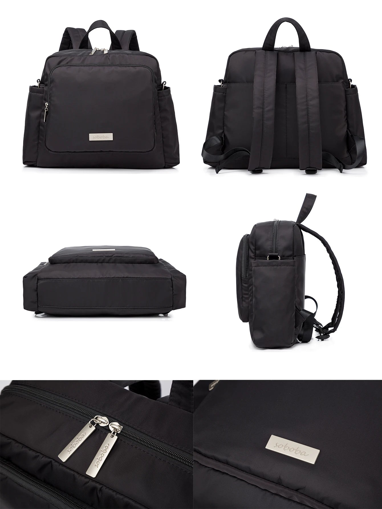 Soboba 2023 New Diaper Bags for Mother Waterproof Large Capacity Solid Polyester Diaper Backpacks Travel Bag for Newborn Baby - ZOOMNSTORE