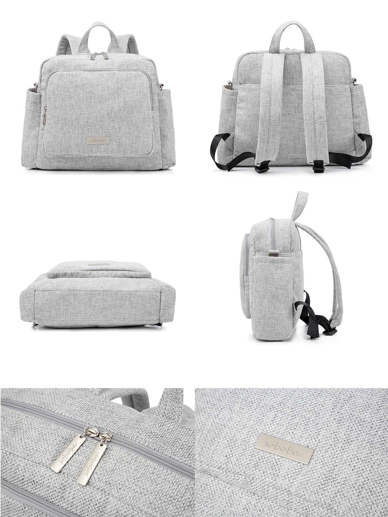 Soboba 2023 New Diaper Bags for Mother Waterproof Large Capacity Solid Polyester Diaper Backpacks Travel Bag for Newborn Baby - ZOOMNSTORE