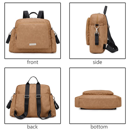 Soboba 2023 New Diaper Bags for Mother Waterproof Large Capacity Solid Polyester Diaper Backpacks Travel Bag for Newborn Baby - ZOOMNSTORE