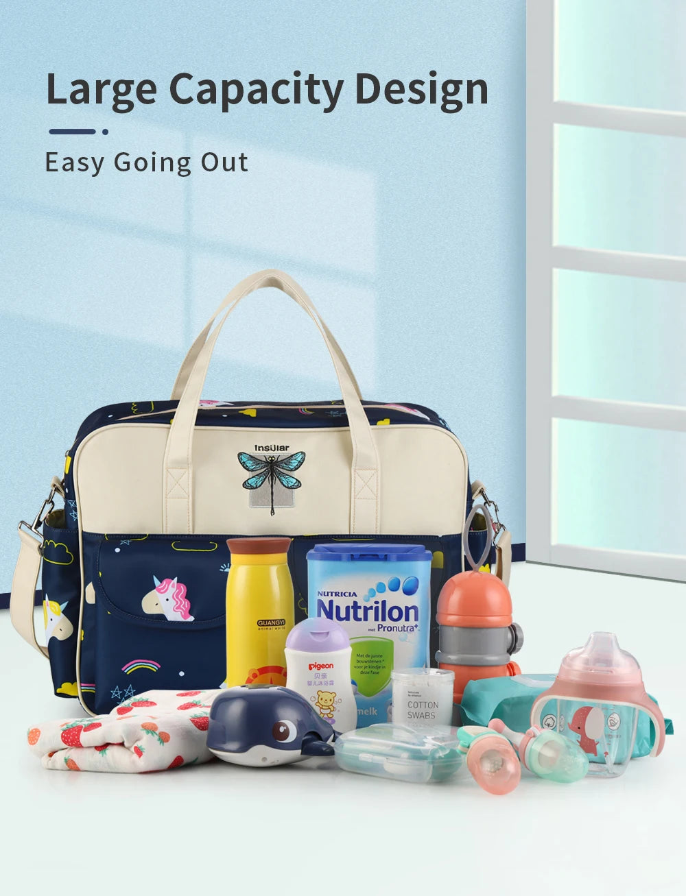 New Style Waterproof Diaper Bag Large Capacity Messenger Travel Bag Multifunctional Maternity Mother Baby Stroller Bags - ZOOMNSTORE
