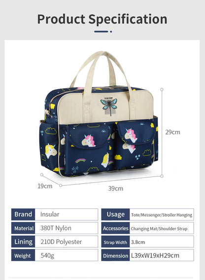 New Style Waterproof Diaper Bag Large Capacity Messenger Travel Bag Multifunctional Maternity Mother Baby Stroller Bags - ZOOMNSTORE