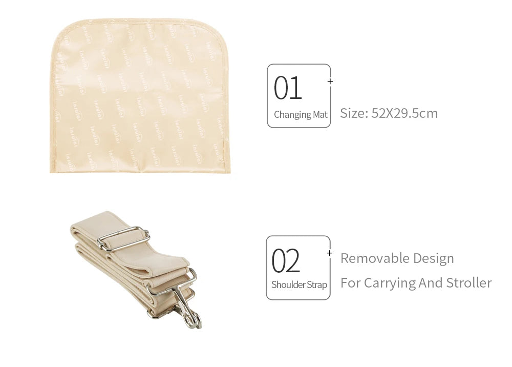 New Style Waterproof Diaper Bag Large Capacity Messenger Travel Bag Multifunctional Maternity Mother Baby Stroller Bags - ZOOMNSTORE