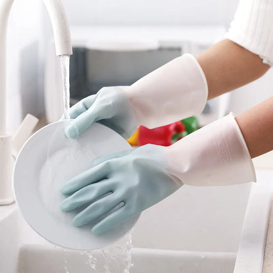 Waterproof Dishwashing Gloves | Flexible Thin Washing Gloves With Latex For Household Cleaning - ZOOMNSTORE