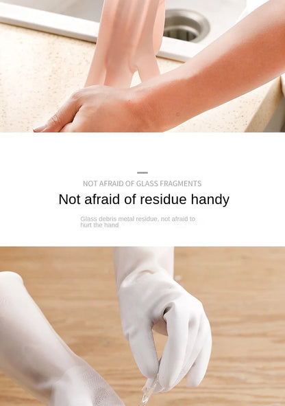 Waterproof Dishwashing Gloves | Flexible Thin Washing Gloves With Latex For Household Cleaning - ZOOMNSTORE