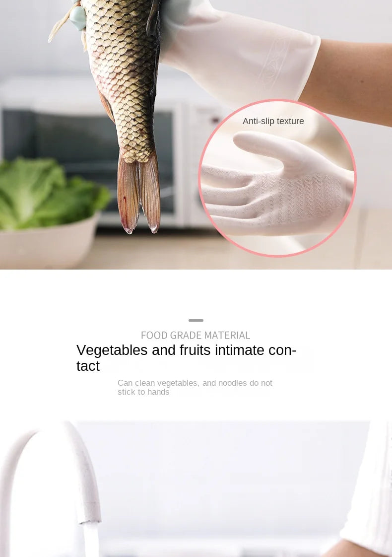 Waterproof Dishwashing Gloves | Flexible Thin Washing Gloves With Latex For Household Cleaning - ZOOMNSTORE