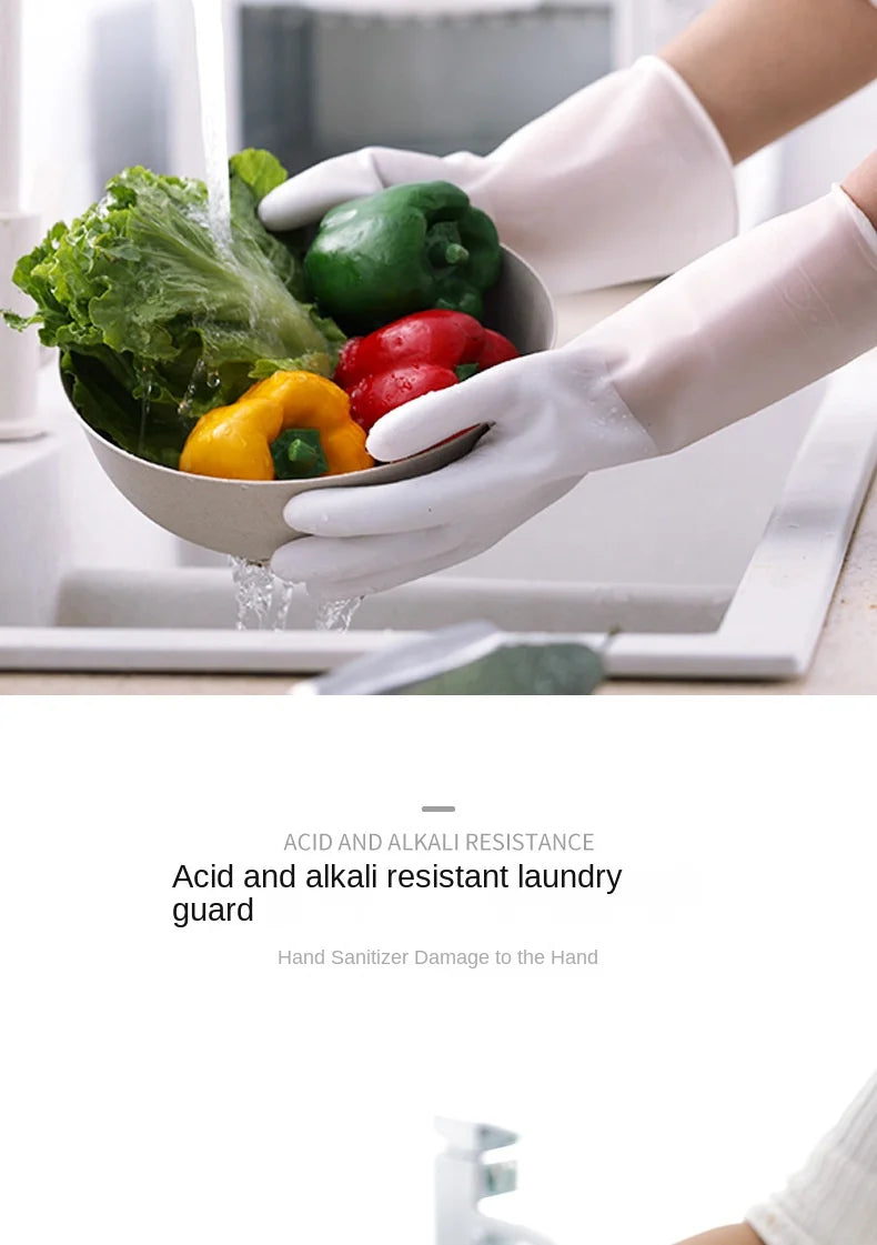 Waterproof Dishwashing Gloves | Flexible Thin Washing Gloves With Latex For Household Cleaning - ZOOMNSTORE