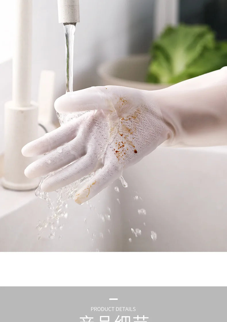 Waterproof Dishwashing Gloves | Flexible Thin Washing Gloves With Latex For Household Cleaning - ZOOMNSTORE