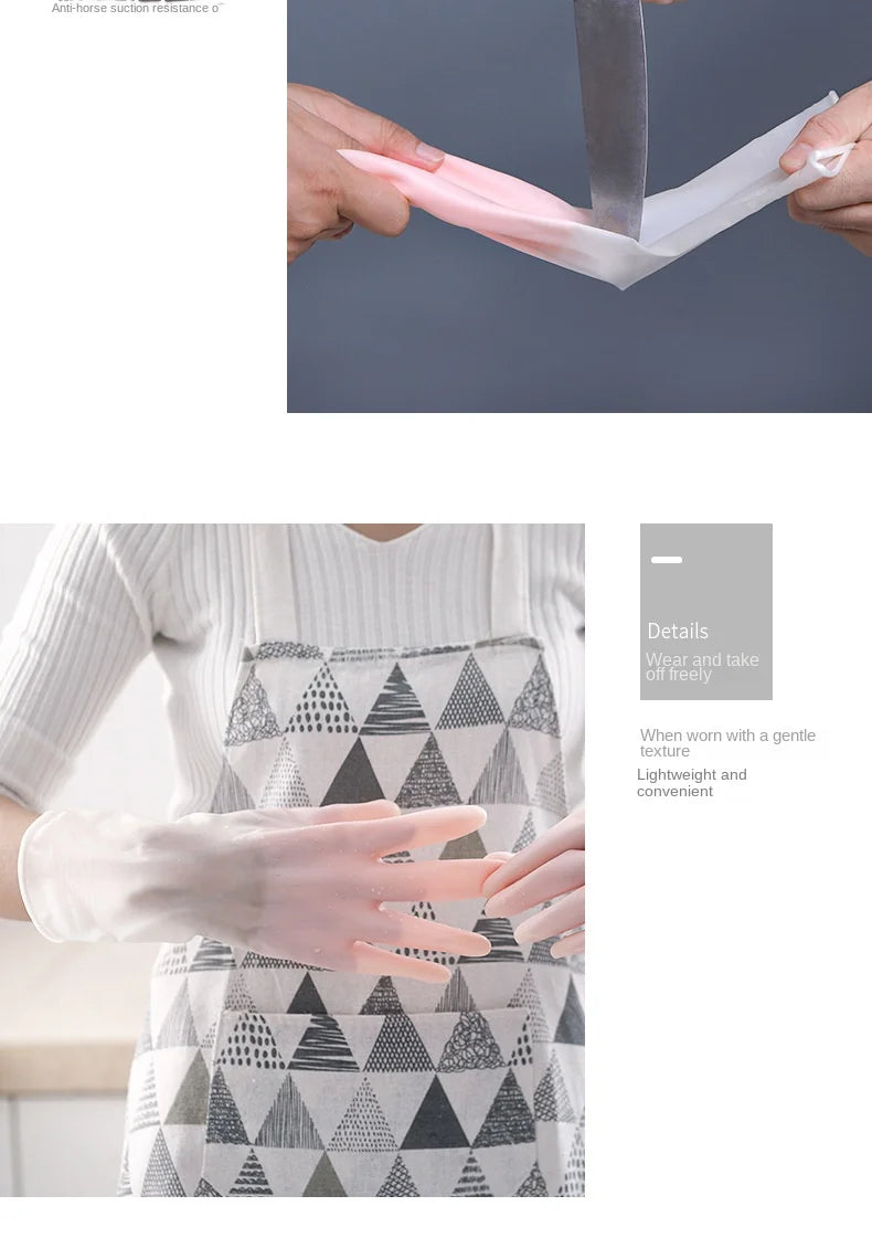 Waterproof Dishwashing Gloves | Flexible Thin Washing Gloves With Latex For Household Cleaning - ZOOMNSTORE