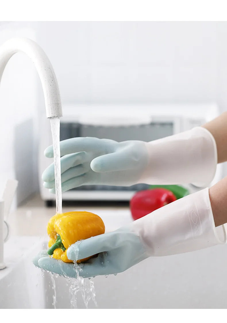 Waterproof Dishwashing Gloves | Flexible Thin Washing Gloves With Latex For Household Cleaning - ZOOMNSTORE