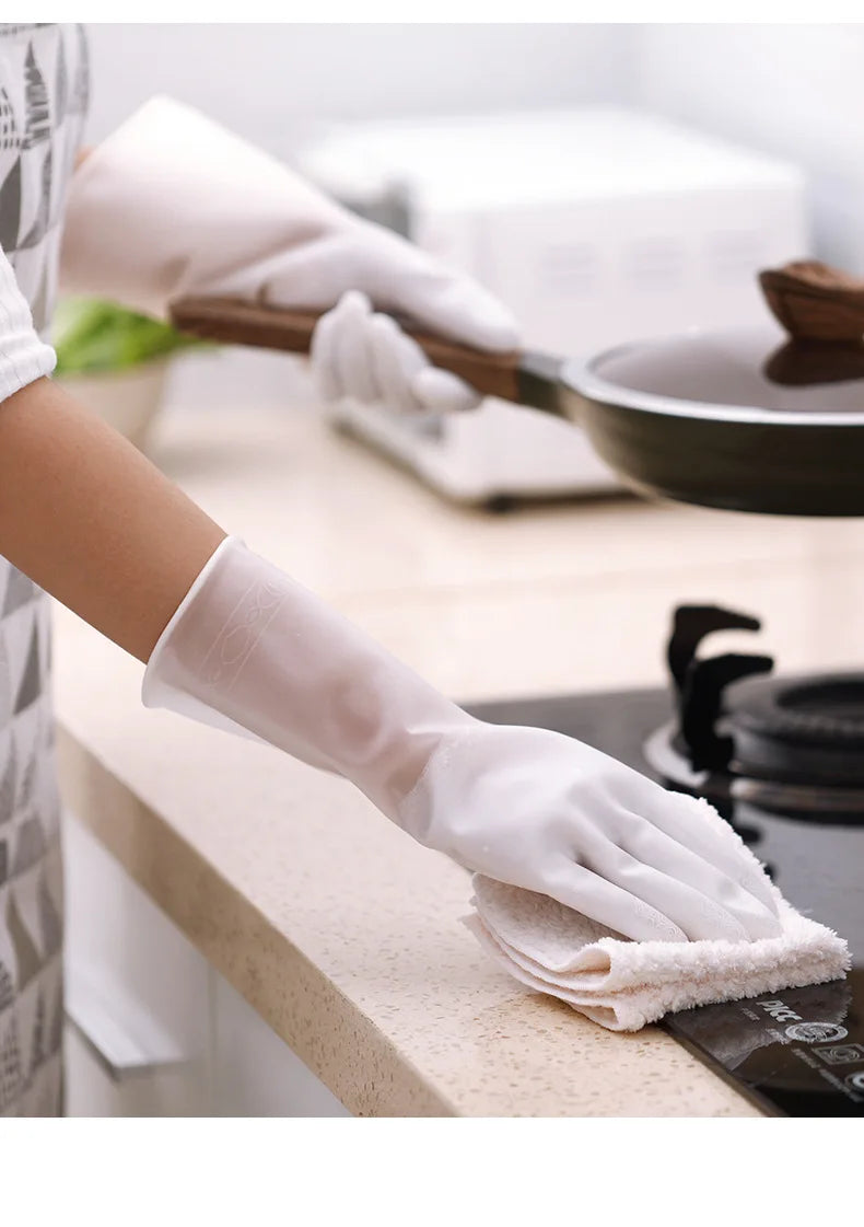Waterproof Dishwashing Gloves | Flexible Thin Washing Gloves With Latex For Household Cleaning - ZOOMNSTORE