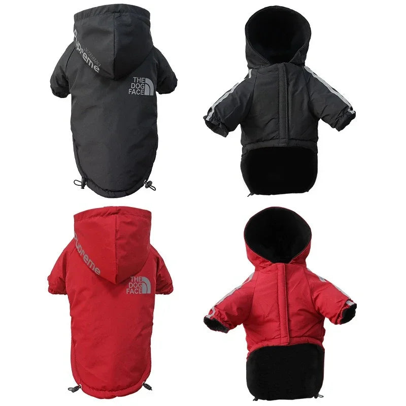Reflective Waterproof Dog Jacket - Warm Hooded Coat for Small Medium Dogs - ZOOMNSTORE
