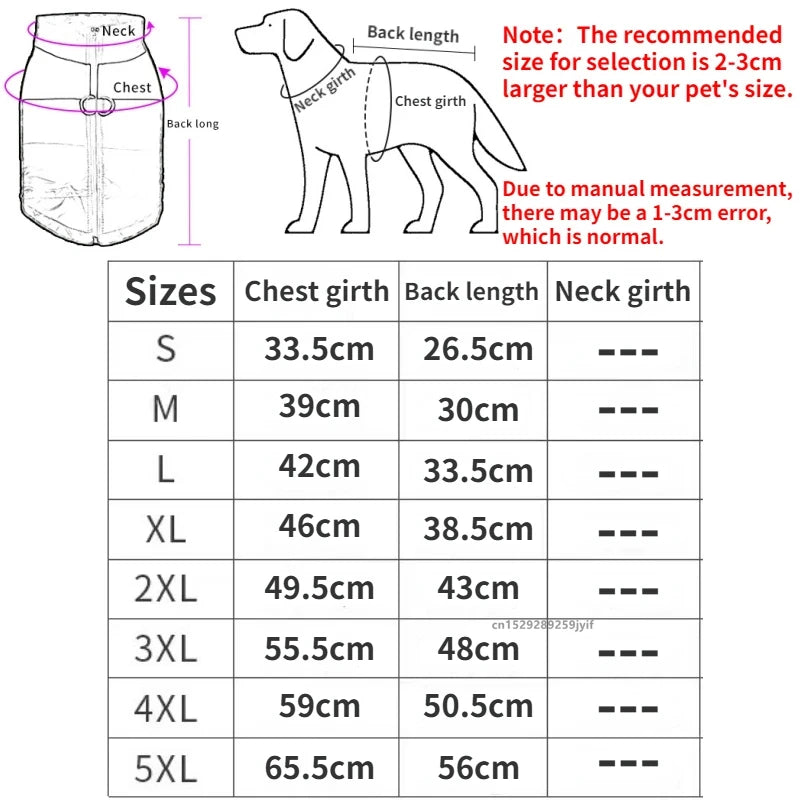Waterproof Winter Dog Jacket - Padded Coat for Small to Large Dogs - ZOOMNSTORE